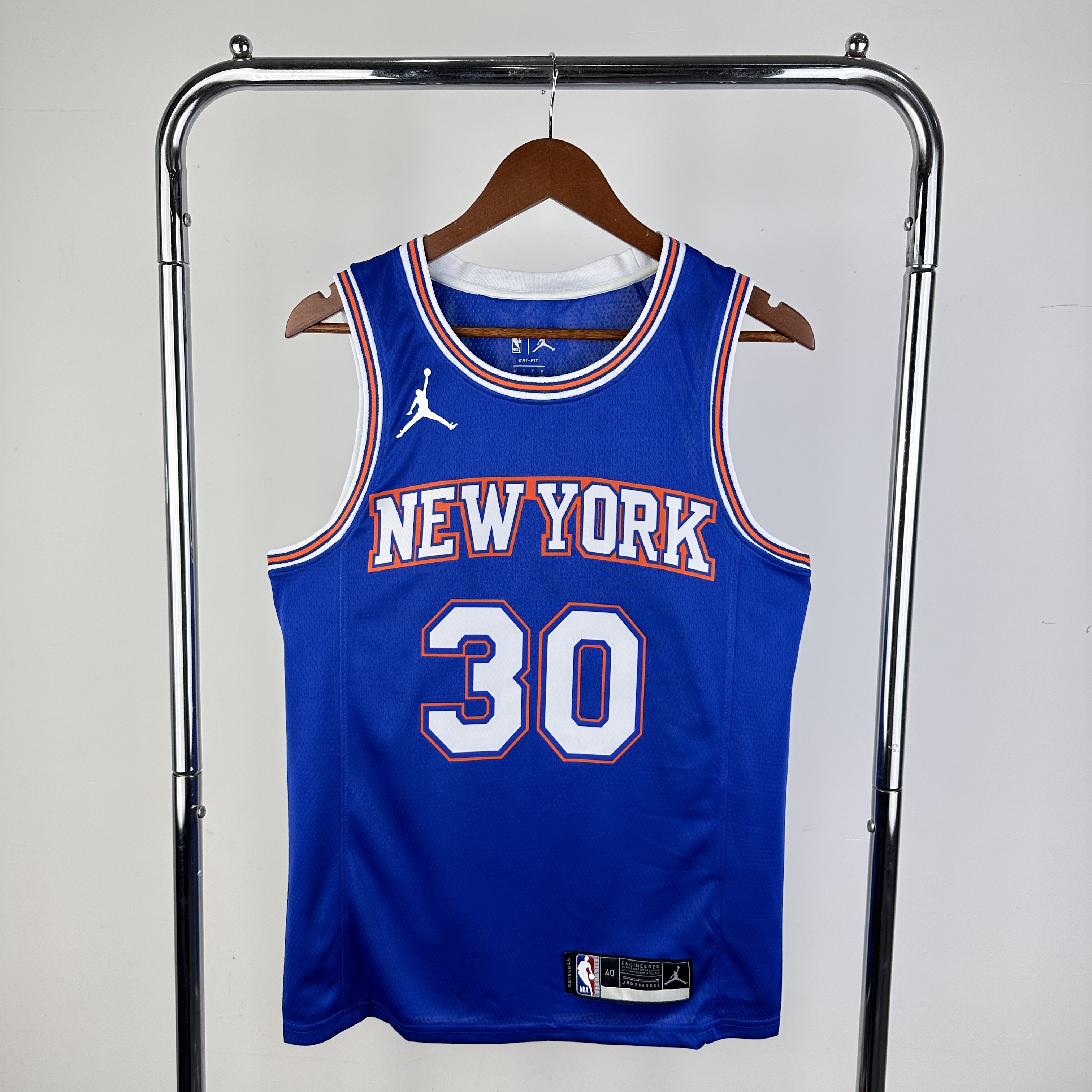 Men New York Knicks #30 Randle Blue 2024 NBA Jersey->new york knicks->NBA Jersey